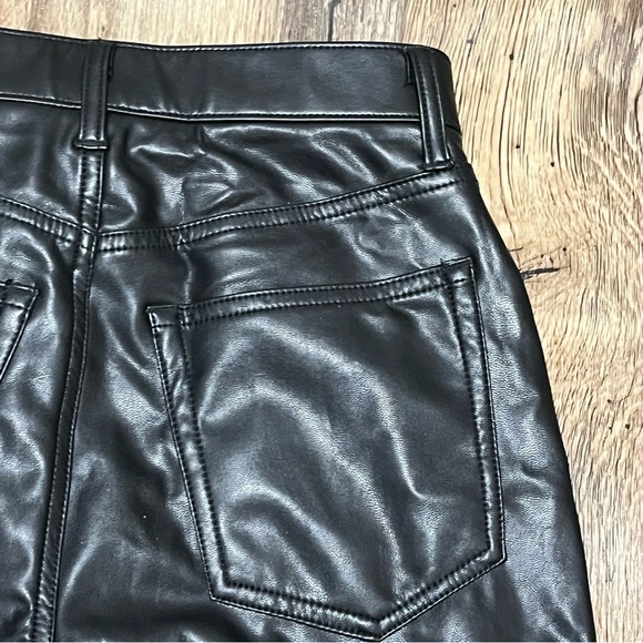 ABERCROMBIE & FITCH Faux Leather Pants Size 6 Black Side Leg Slit New With tags - Picture 10 of 15